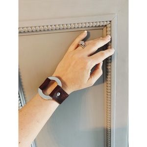 Artisan Made Leather Wrist Cuff NWOT